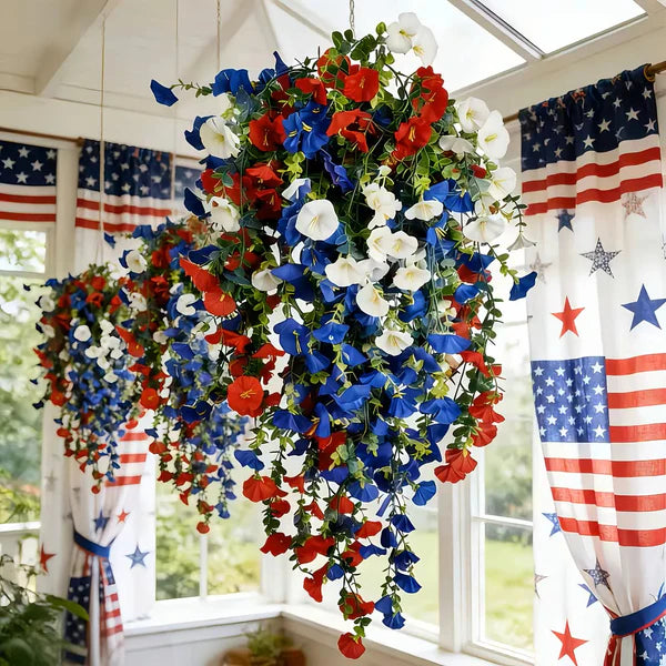 ✨ Celebrate America’s 250th Anniversary with Patriotic Hanging Flower Baskets