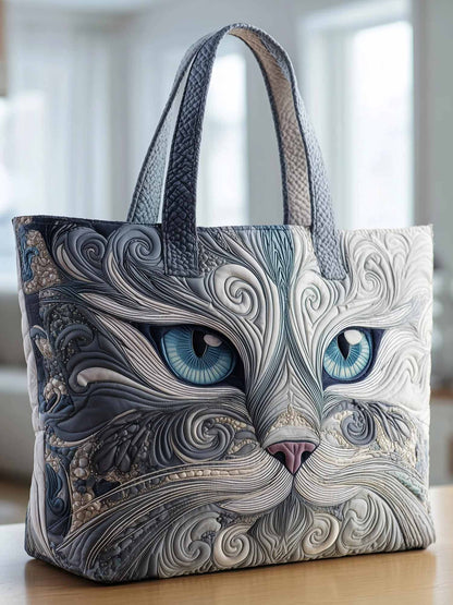Catitude Quilted Tote Bag