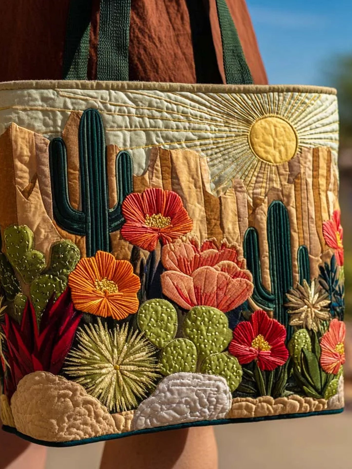 Tucson Bloom Quilted Tote Bag