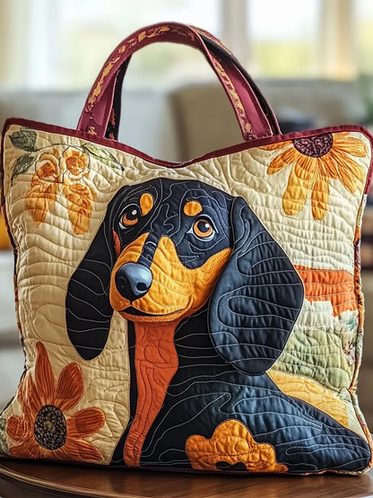 Animals Dog  Print  Quilted Tote Bag