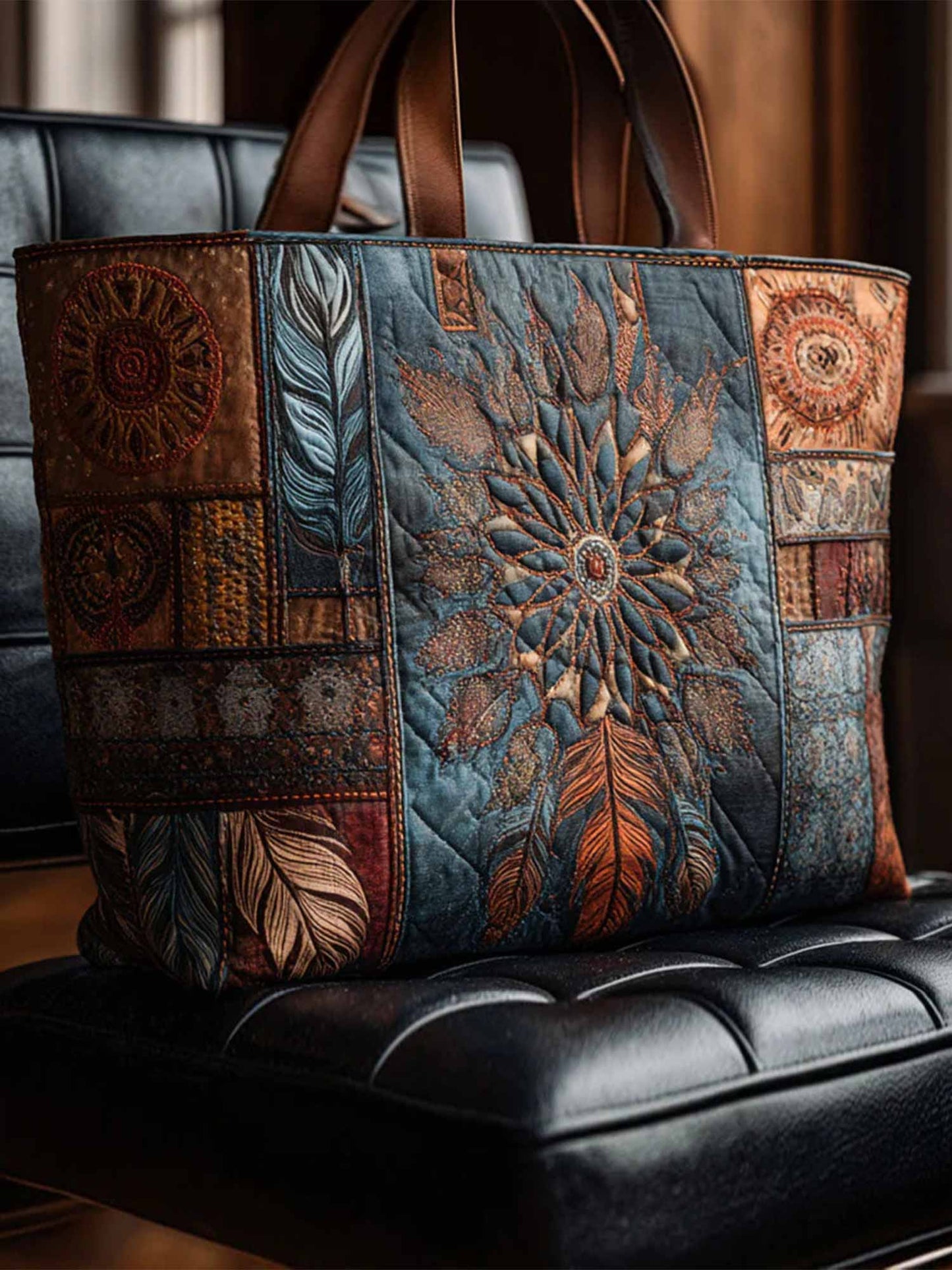Starwoven Dreams Quilted Tote Bag
