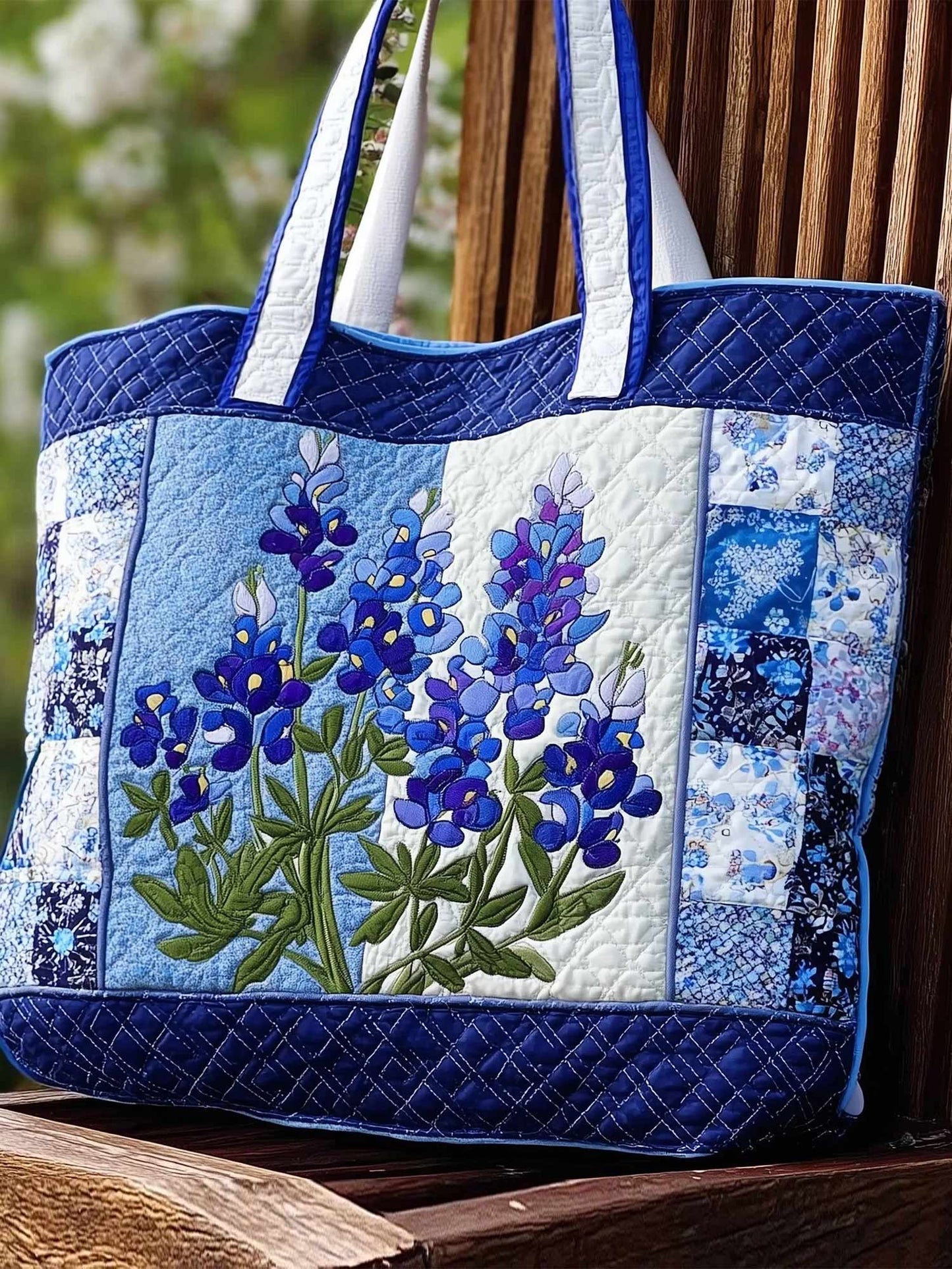 Wisteria Quilted Tote Bag