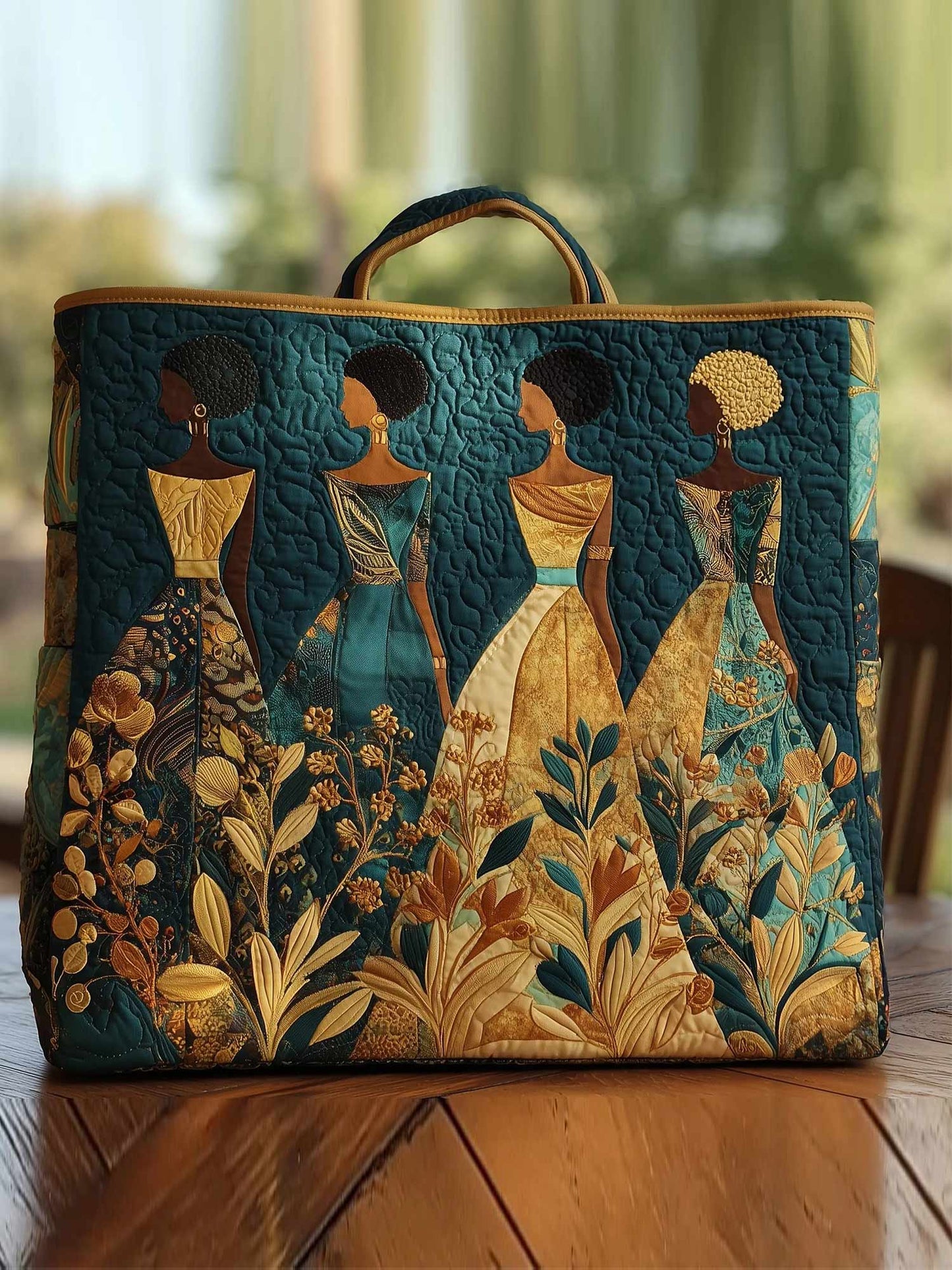 Dress Girl Quilted Tote Bag