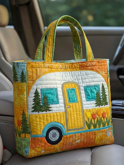 Campervan Quilted Tote Bag