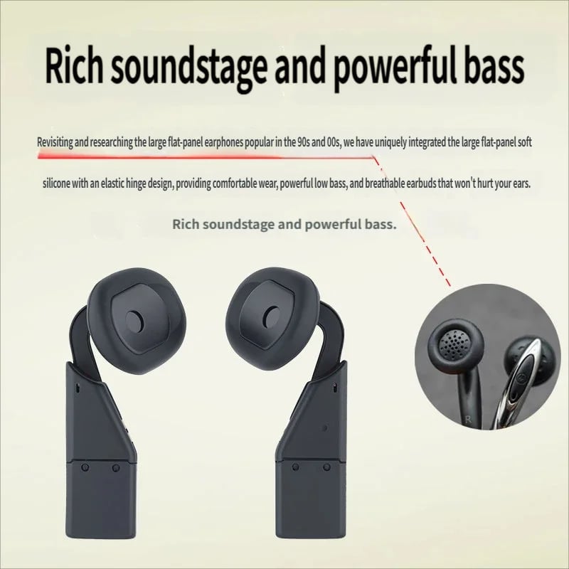 🔥Last Day 70% OFF -🎧Wireless Bluetooth Ultra-thin Foldable Earphones