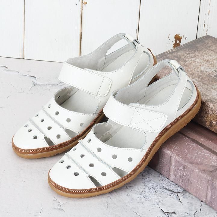 🔥- Women's Hollow Hook Flat Sandals 2