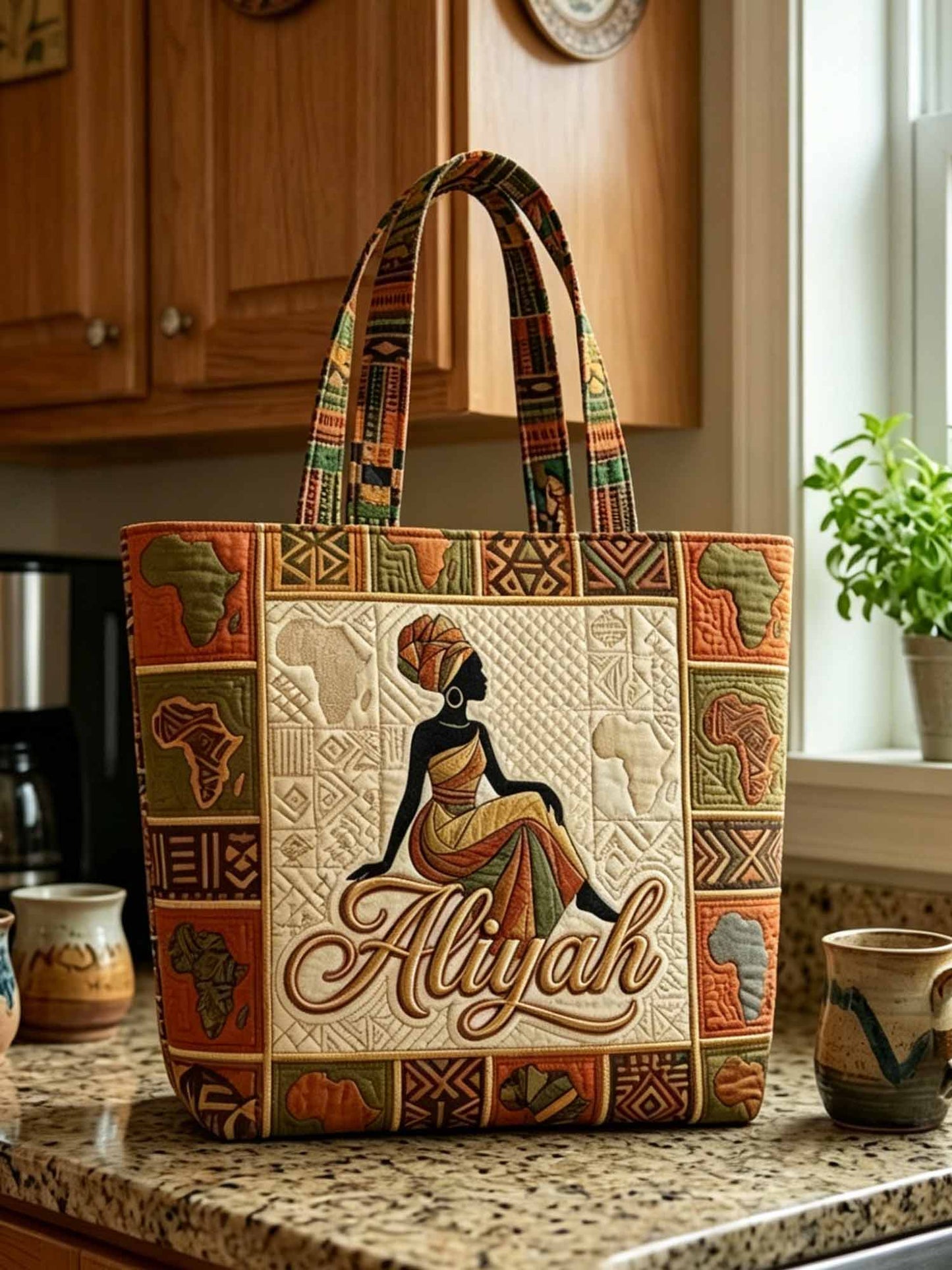 Melanin Queen Quilted Tote Bag