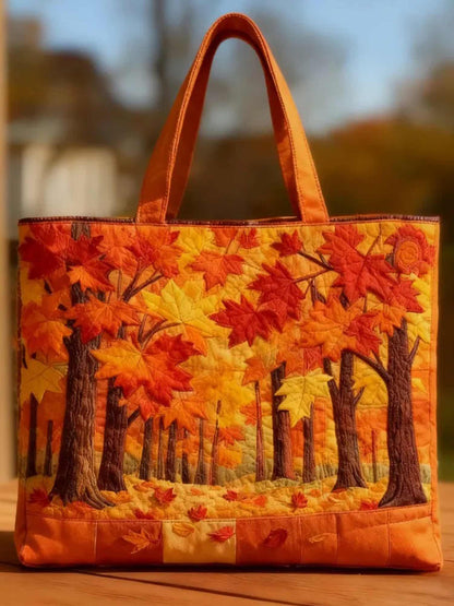 Maple leaf Quilted Tote Bag