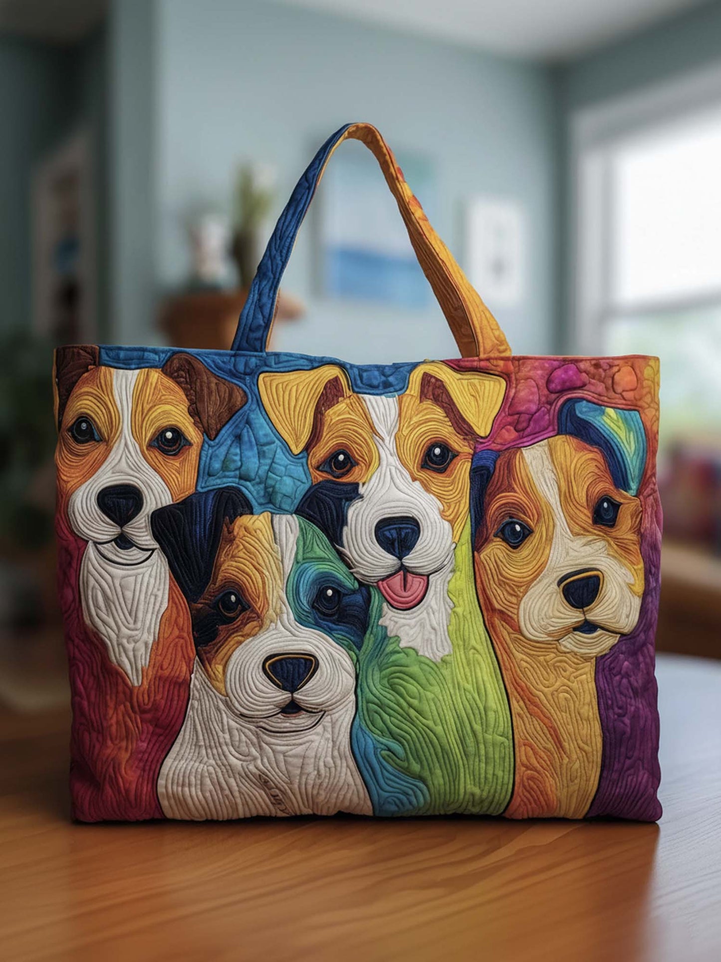 Jack Russell Dog Quilted Tote Bag