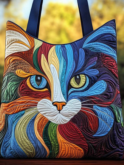 Cat  Quilted Tote Bag