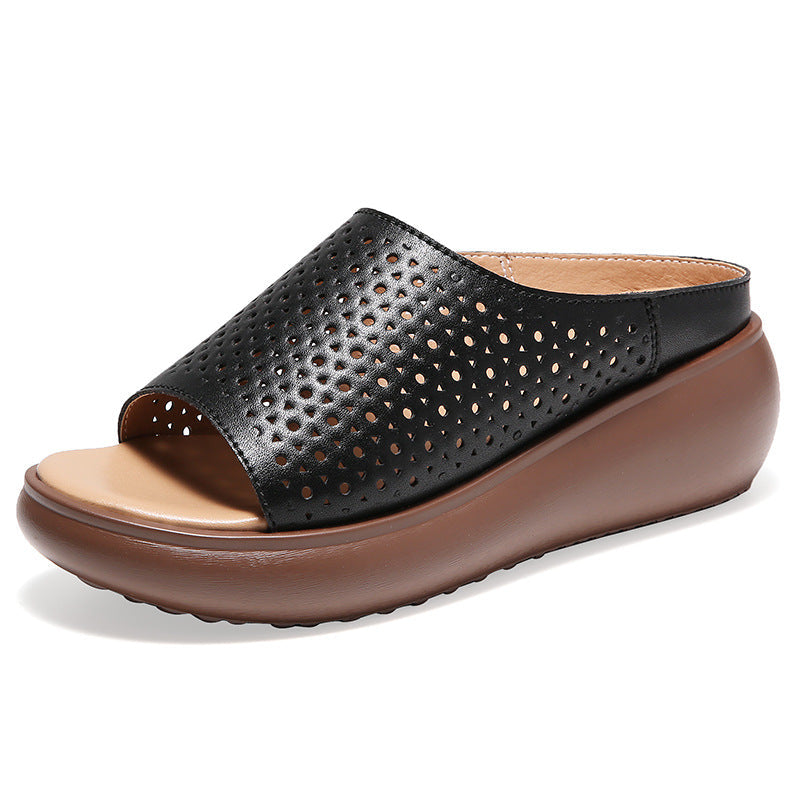 🔥Women's Leather Bottom Thick-soled Sandals