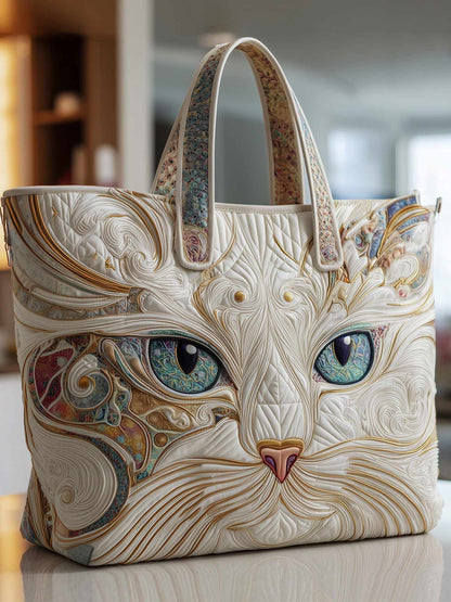Catitude Quilted Tote Bag