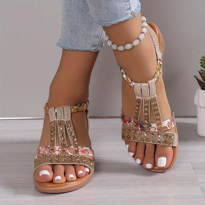 🔥Last Day Promotion 50% OFF - Women's New Summer Rhinestone Open Toe Orthopaedic Sandals