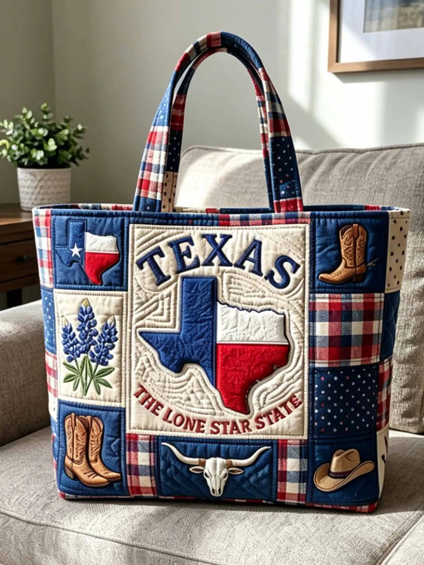 Texas Pride Quilted Tote Bag