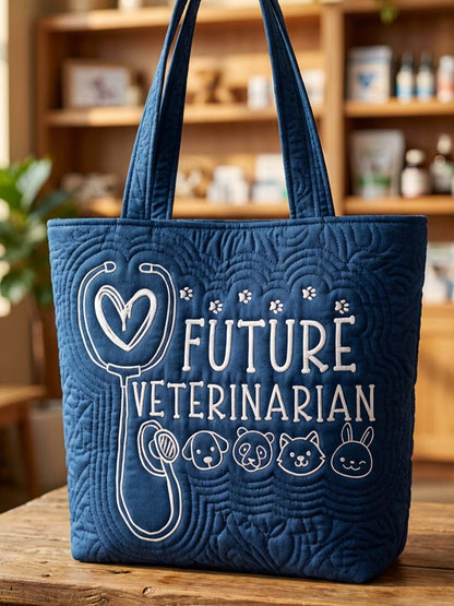 Veterinarian Quilted Tote Bag