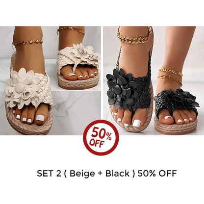 🔥Last Day 60% OFF🔥Women's orthopedic Flower Flat Flip Flops