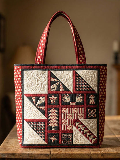 Canadian Maple Leaf Quilted Tote Bag