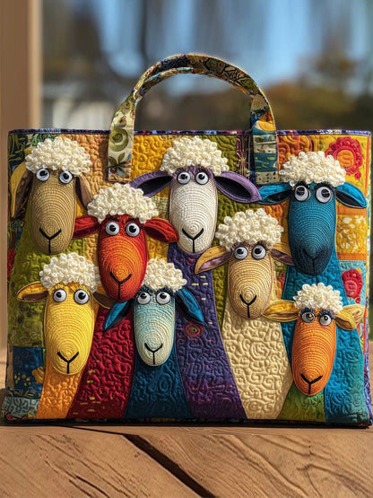 Sheep serenity Quilted Tote Bag