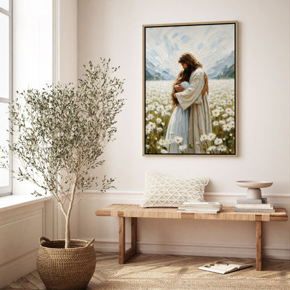 Jesus Hugging a Woman - Canvas