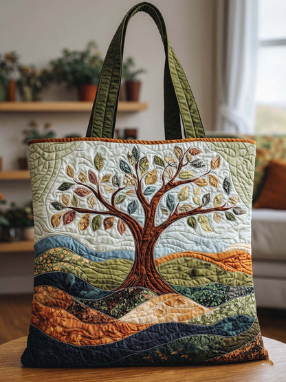 Tree Of Life Quilted Tote Bag