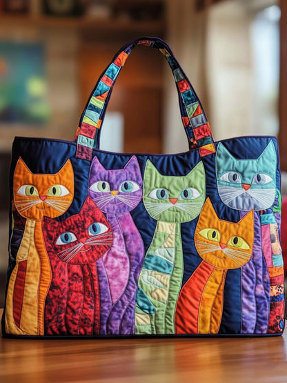 Cat  Quilted Tote Bag