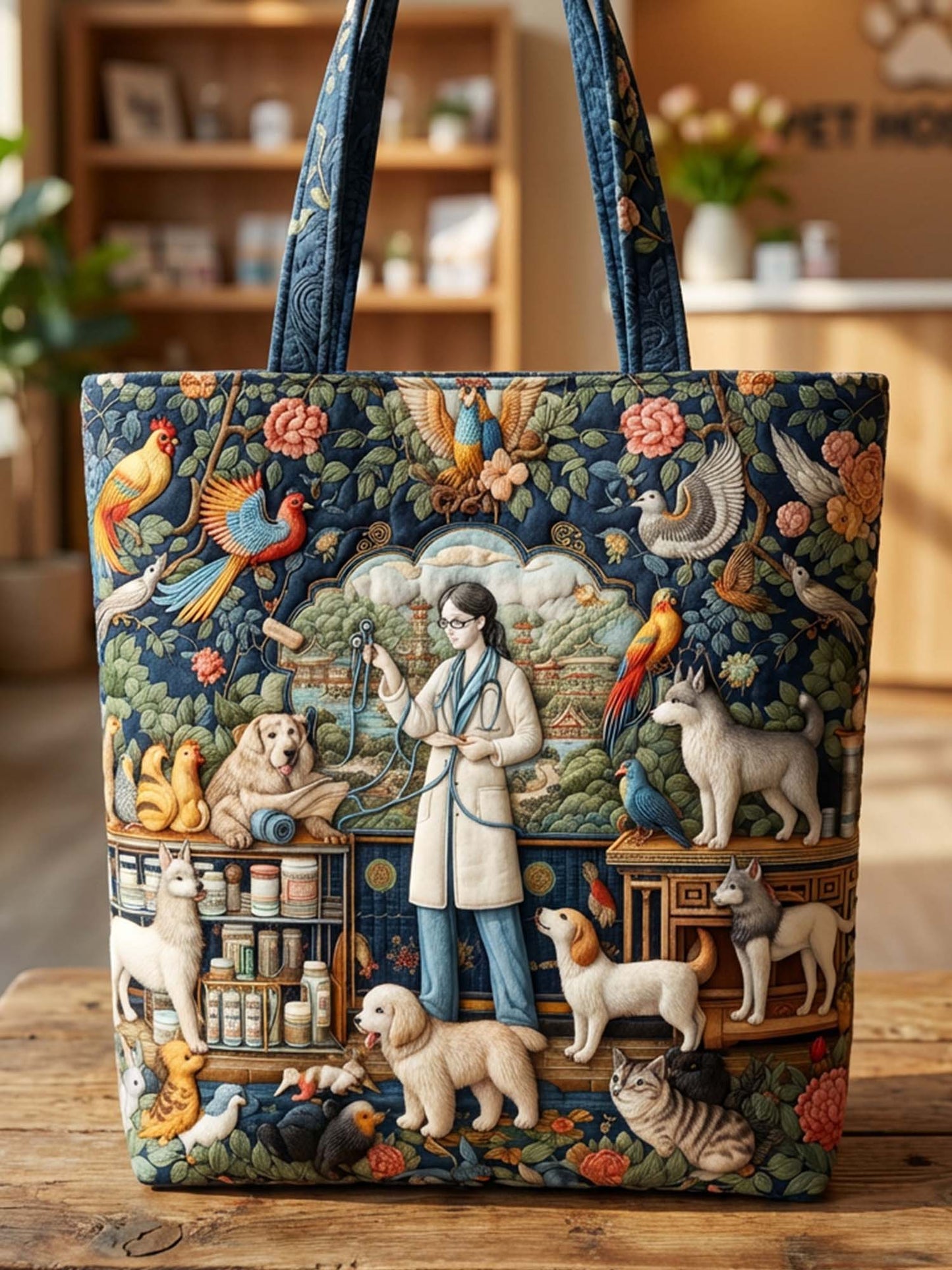Veterinarian Quilted Tote Bag