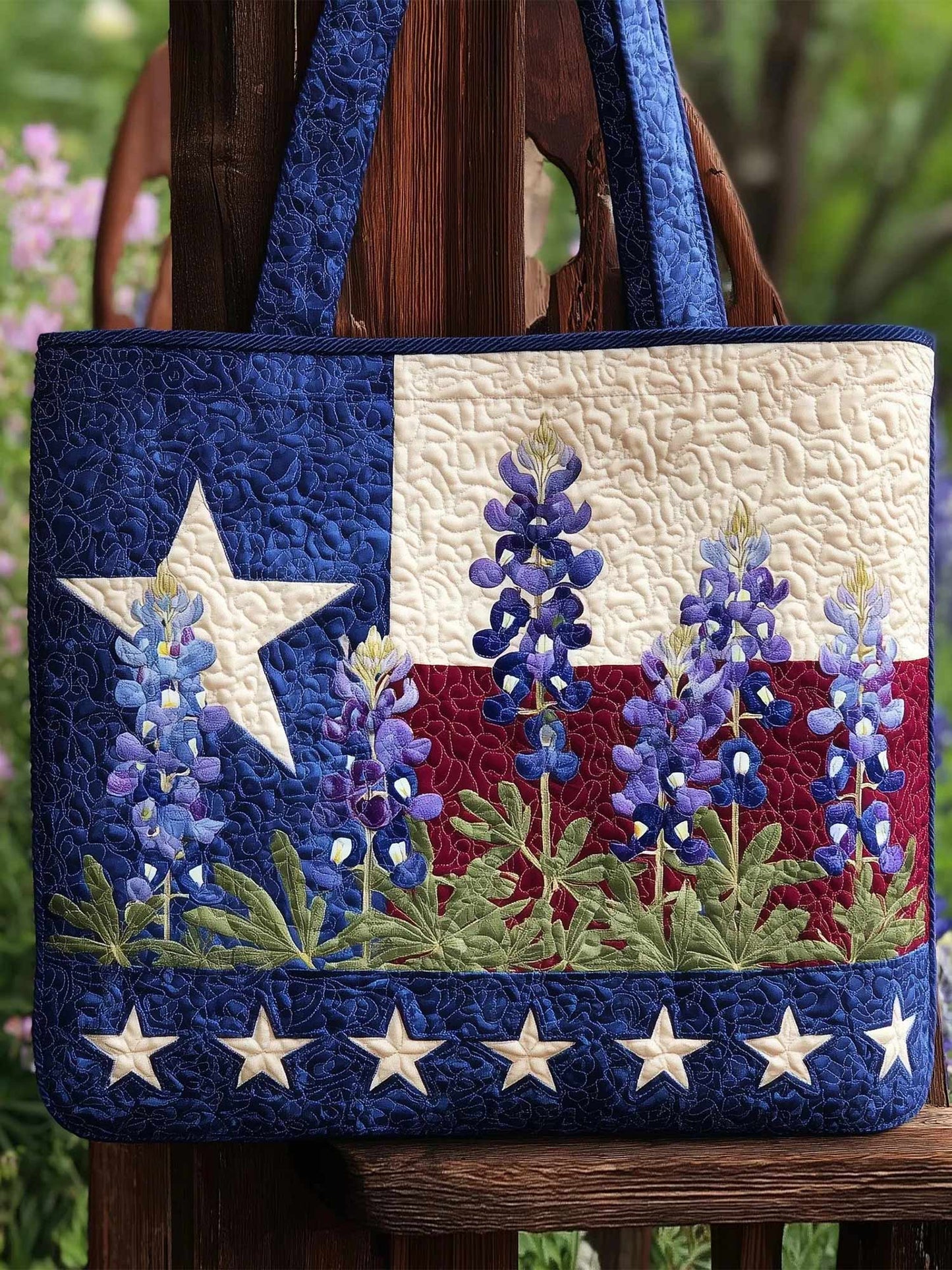 Wisteria Quilted Tote Bag
