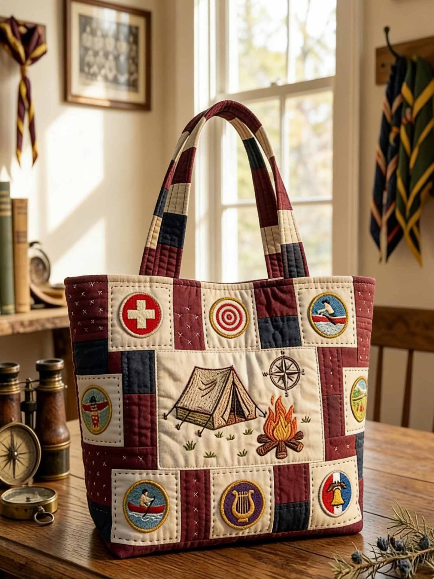 Heritage Camp Quilted Tote Bag