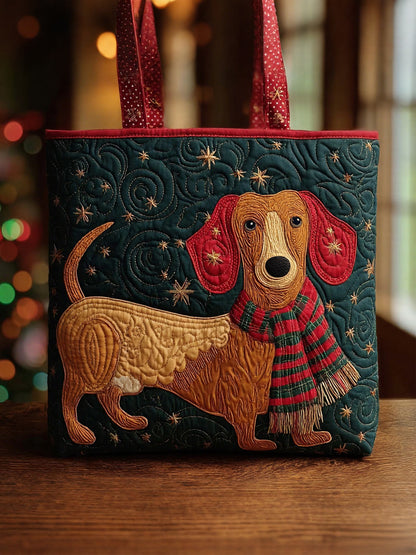Long Pup Quilted Tote Bag