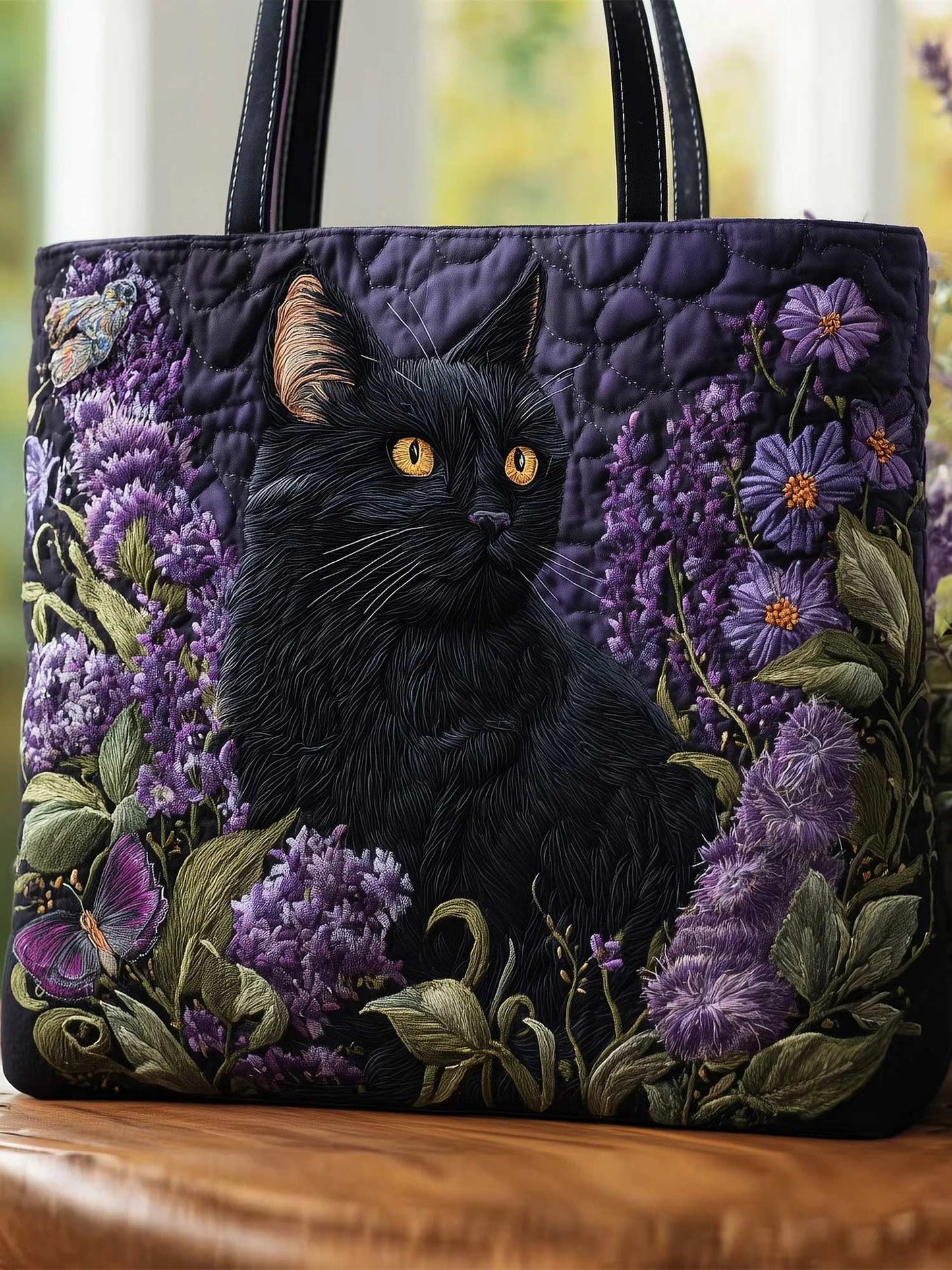 Cat Quilted Tote Bag