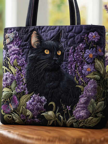 Cat Quilted Tote Bag