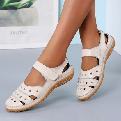 🔥- Women's Hollow Hook Flat Sandals 2