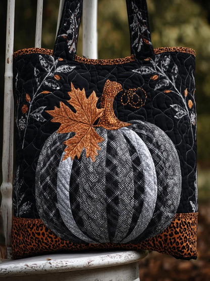 Christmas   pumpkin   Print  Quilted Tote Bag