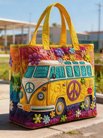 Floral Hippie Style Quilted Handbag