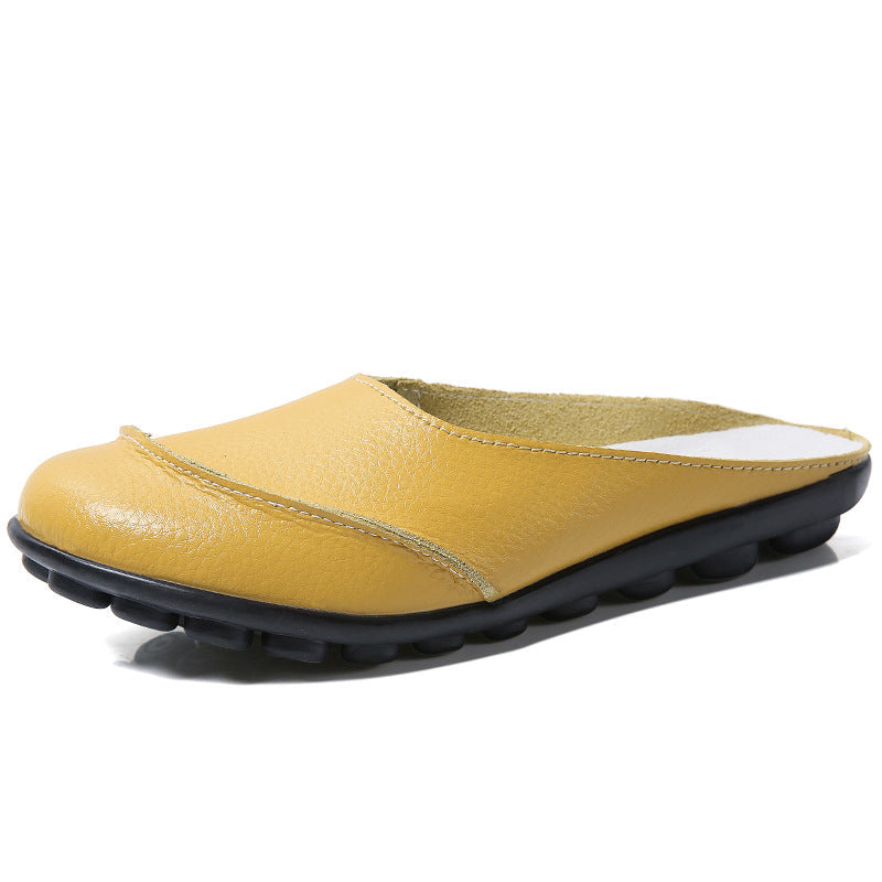 🔥Slippers Wear Leather Soft Soles And Comfortable Flat Shoes