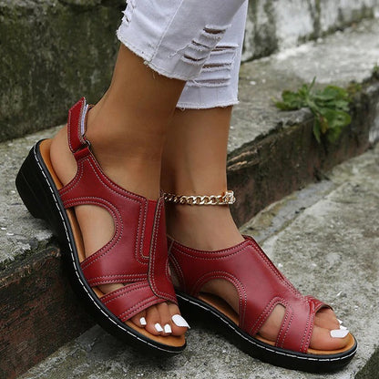 2024 Summer Women Premium Leather Orthopedic Sandals