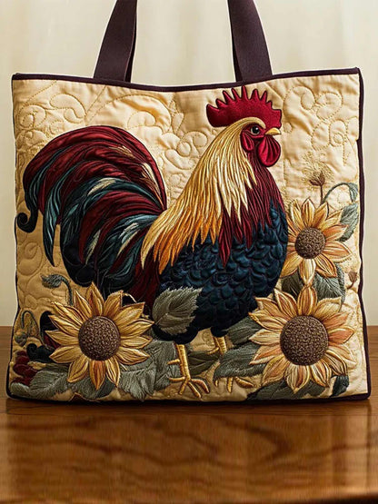 Rustic Heritage Quilted Tote Bag