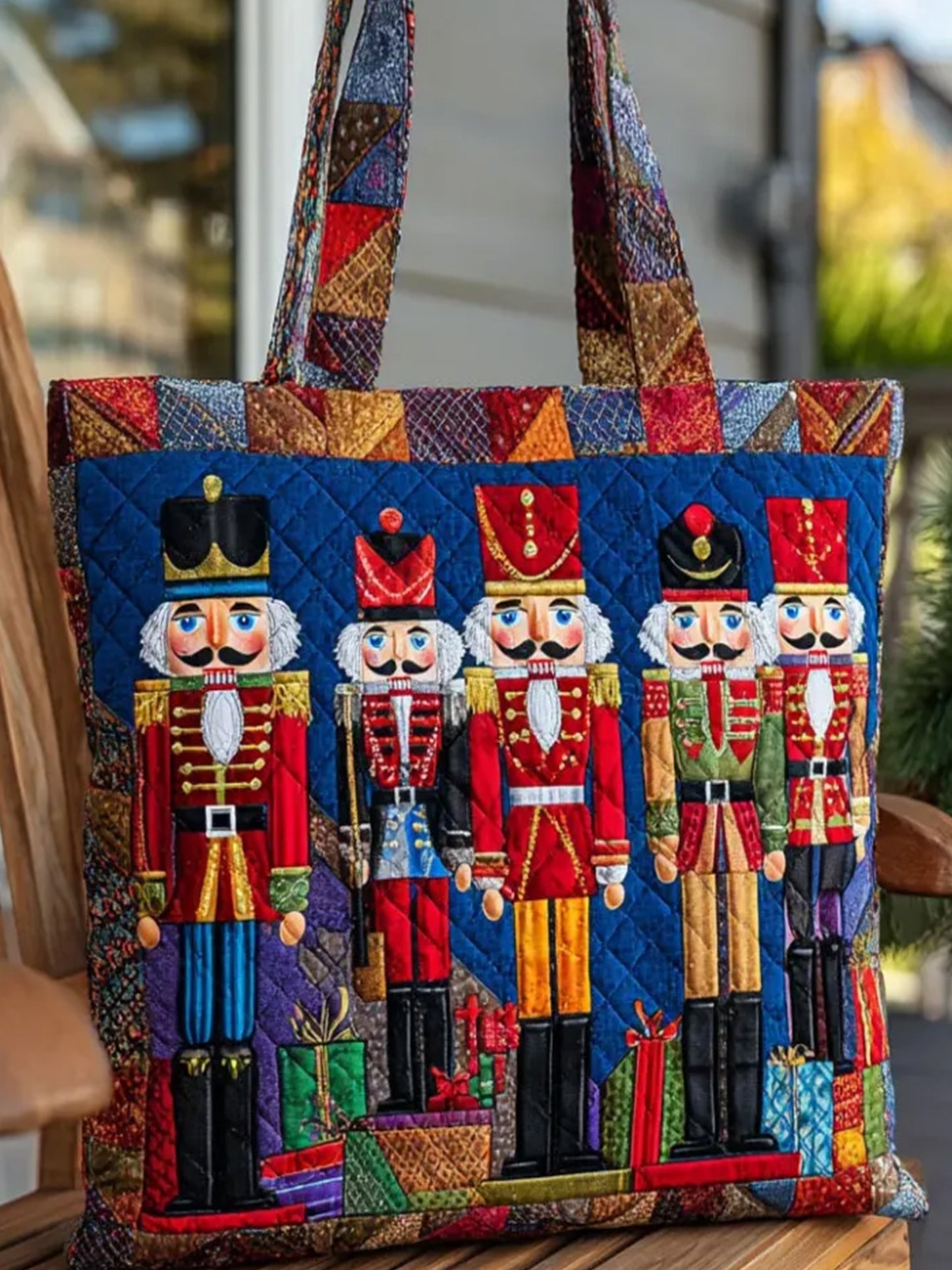Christmas  Funny   Guards   Print  Quilted Tote Bag
