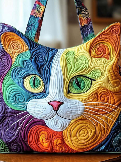 Cat  Quilted Tote Bag