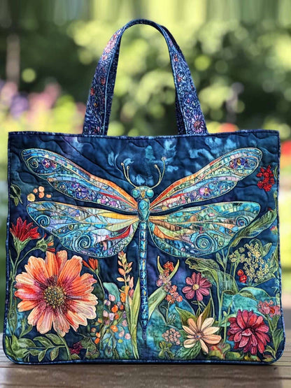 Dragonfly whisper Quilted Tote Bag