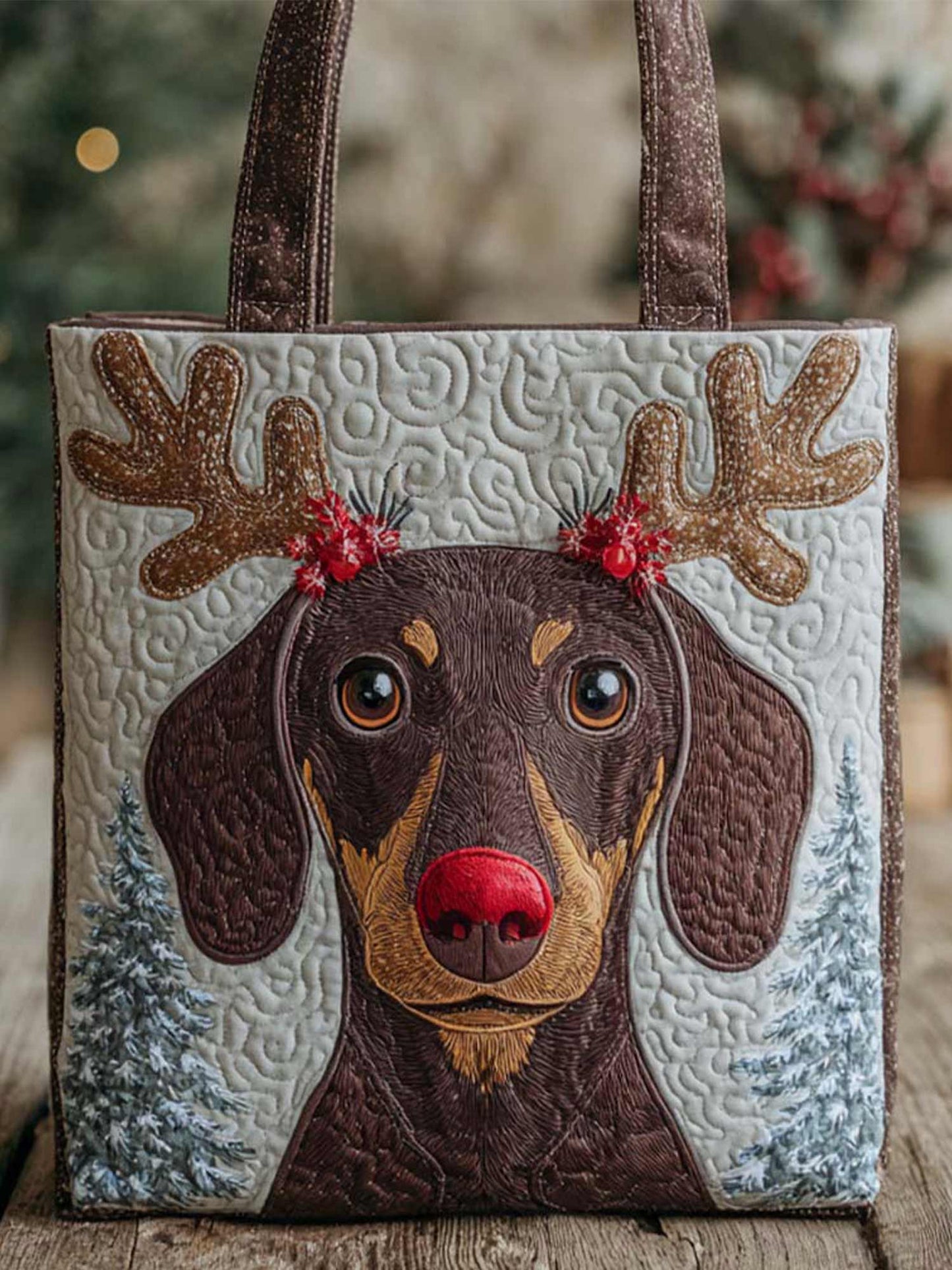 Dachshund Quilted Tote Bag