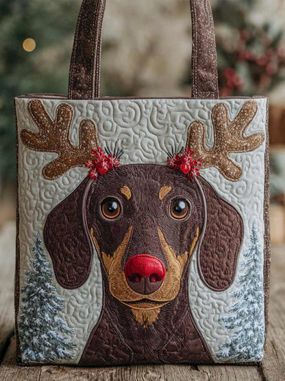 Dachshund Quilted Tote Bag