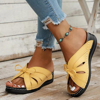 OMG!! 🔥Last Day 60% OFF-Sport Wedge Bowknot Sandal With High Arch Support-Buy 2 Free Shipping