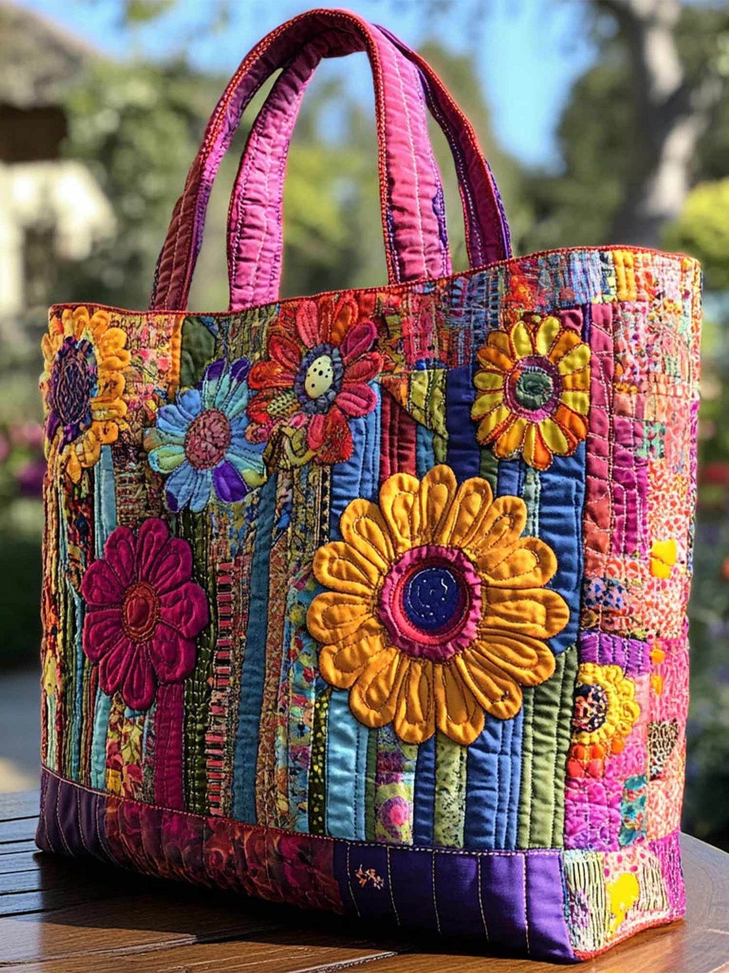 Blooming Soul Quilted Tote Bag