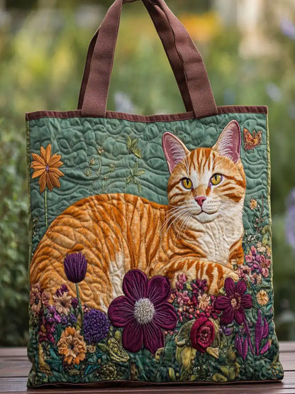 Christmas  Orange Charm        Quilted Tote Bag