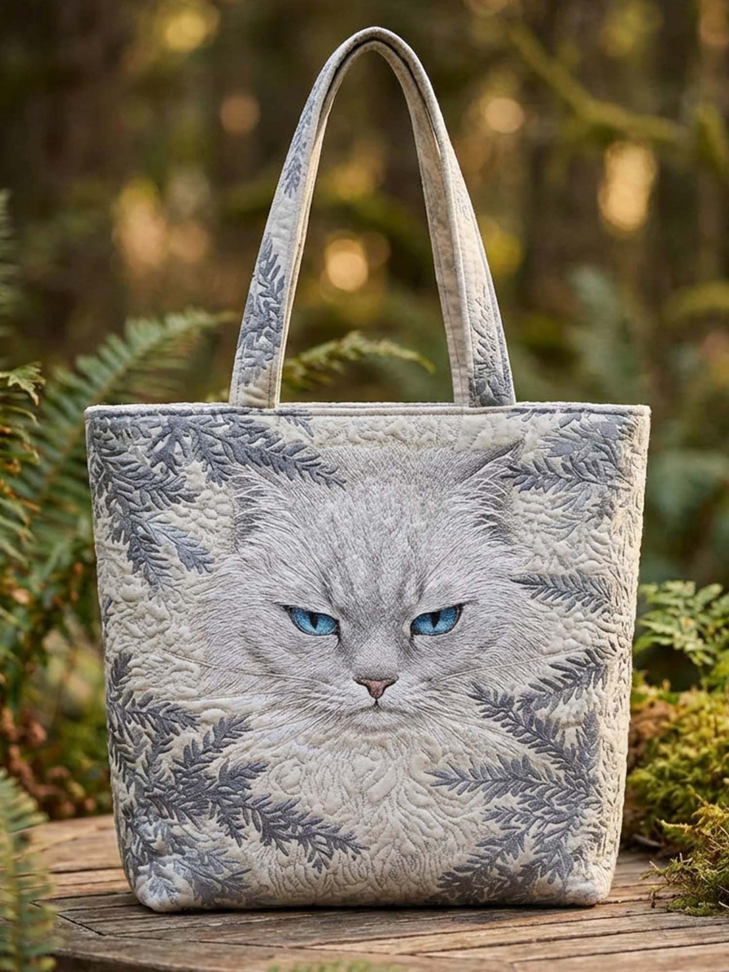 Cat Quilted Tote Bag