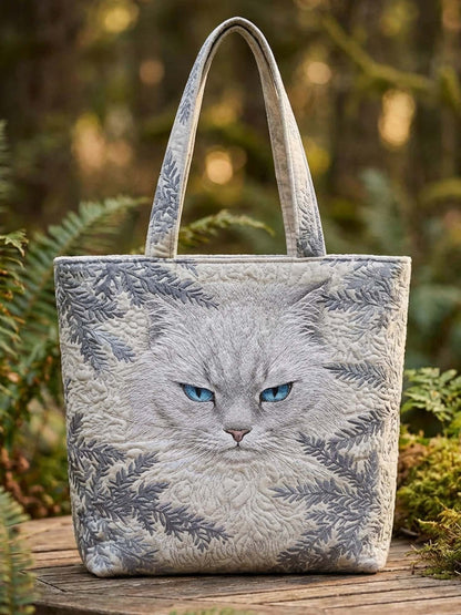 Cat Quilted Tote Bag