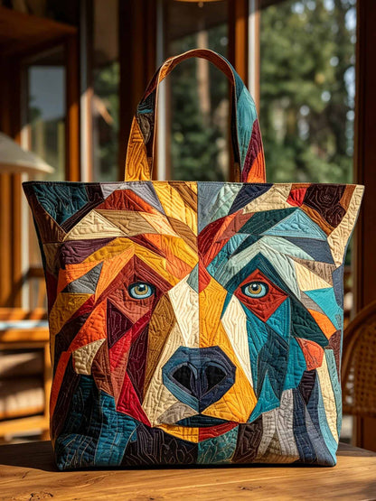 Majestic Bear Quilted Tote Bag