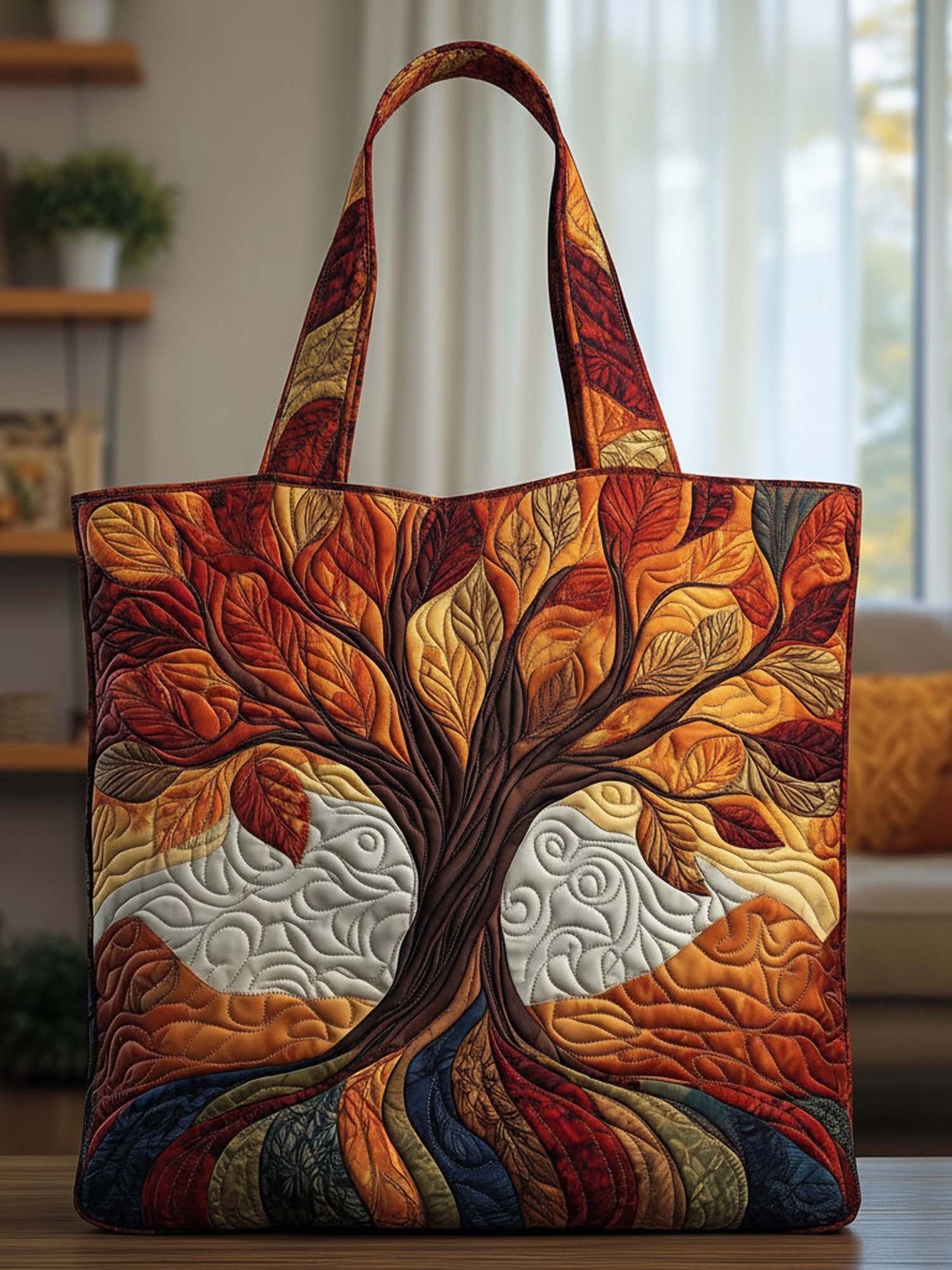 Tree Of Life Quilted Tote Bag