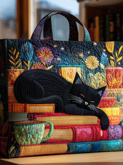 Cat  Quilted Tote Bag